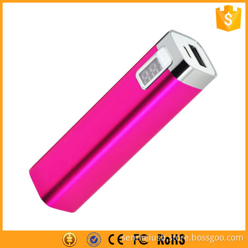 Promo gifts 2600mah mobile power bank with 3 digitals indicator